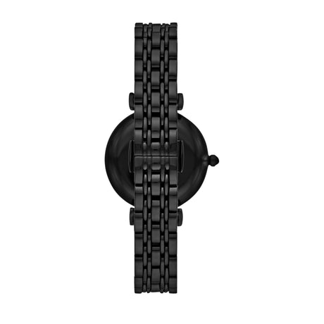 Emporio Armani Ladies T-Bar Gianni Watch Black Plated AR11245