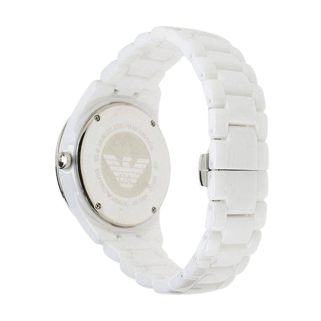 Emporio Armani Ladies Chronograph Watch Ceramica Crystal White AR1456