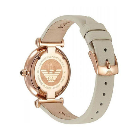 Emporio Armani Ladies Watch Gianni T-Bar Cream AR1769