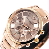 Emporio Armani Men's Chronograph Watch Rose Gold PVD AR2452