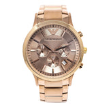 Emporio Armani Men's Chronograph Watch Rose Gold PVD AR2452