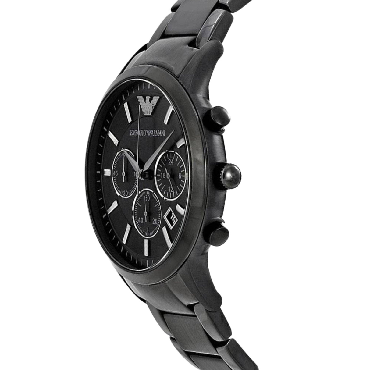 Emporio Armani Men's Renato Chronograph Watch Black Steel AR2453