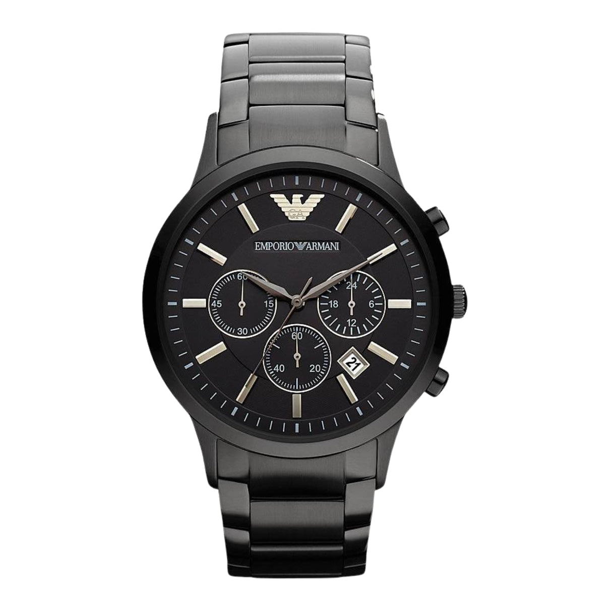 Emporio Armani Men's Renato Chronograph Watch Black Steel AR2453