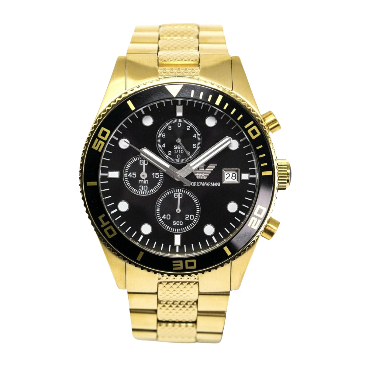 Emporio Armani Men's Chronograph Watch Gold PVD AR5857