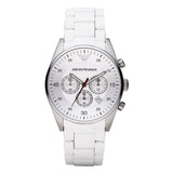 Emporio Armani Men's Chronograph Watch Tazio White AR5859