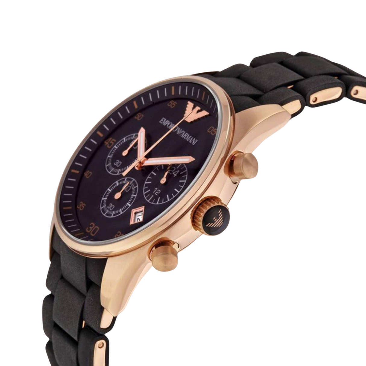 Emporio Armani Sportivo Chronograph Watch Rose Gold PVD AR5906