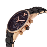 Emporio Armani Sportivo Chronograph Watch Rose Gold PVD AR5906