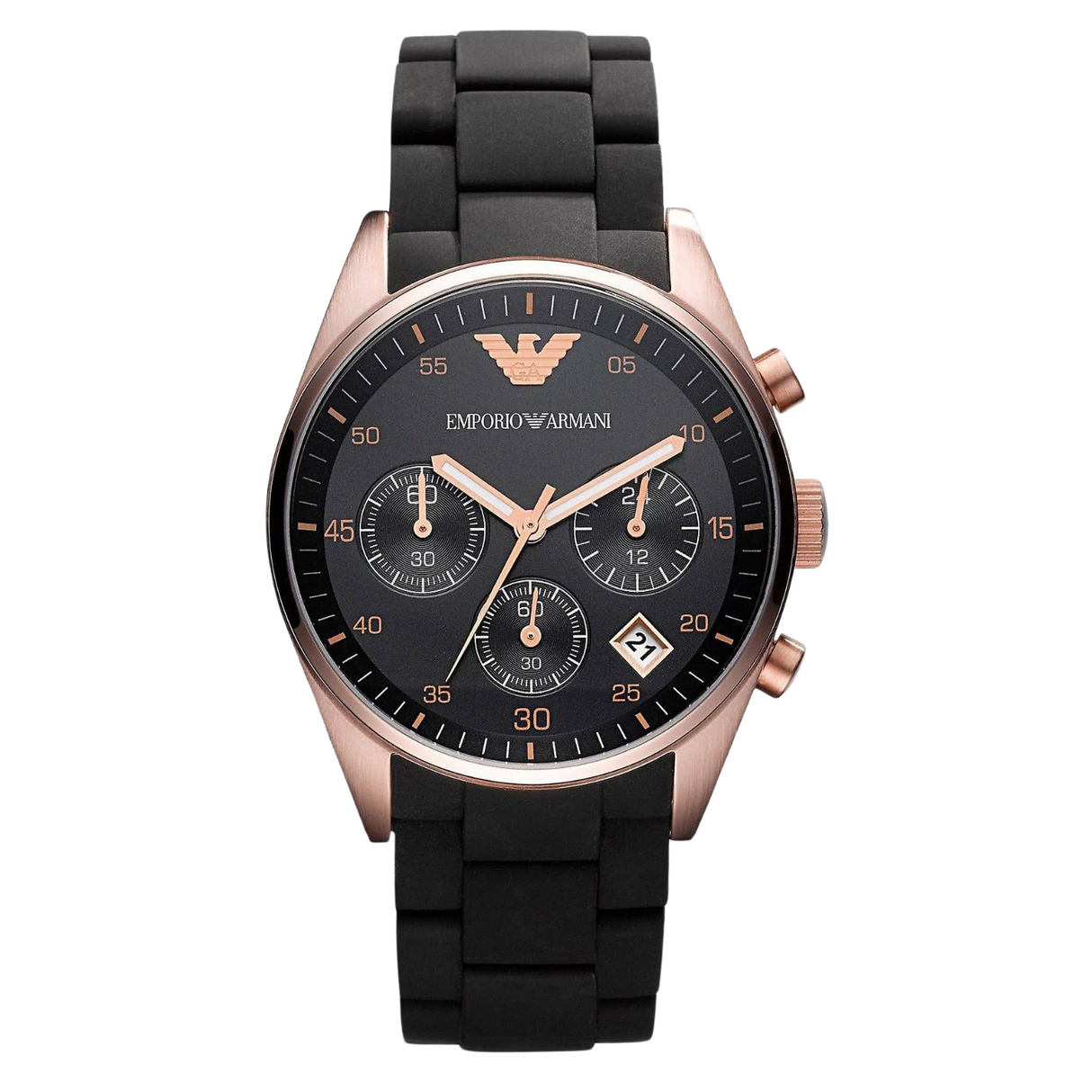 Emporio Armani Sportivo Chronograph Watch Rose Gold PVD AR5906