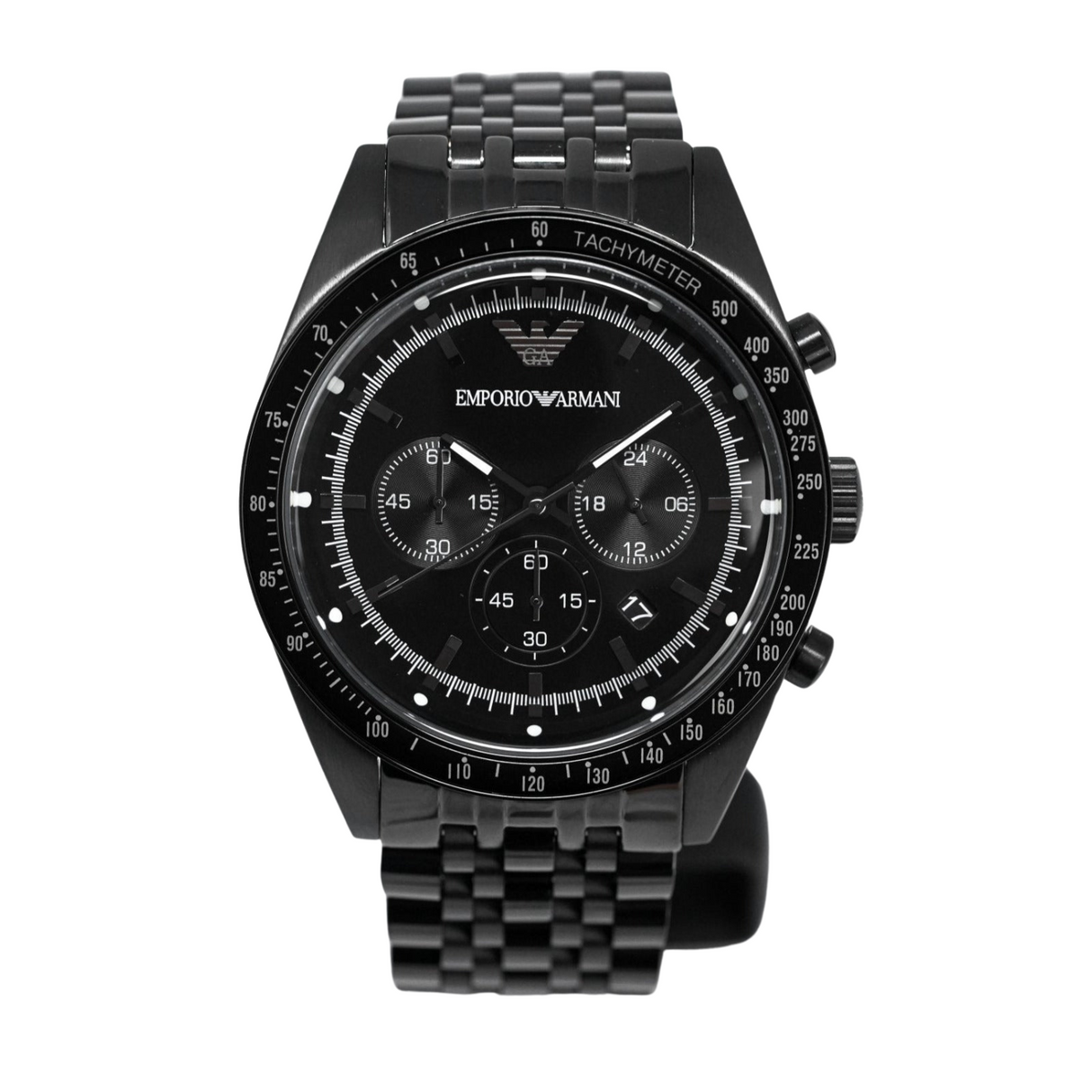 Emporio Armani Men's Tazio Chronograph Watch Black PVD AR5989