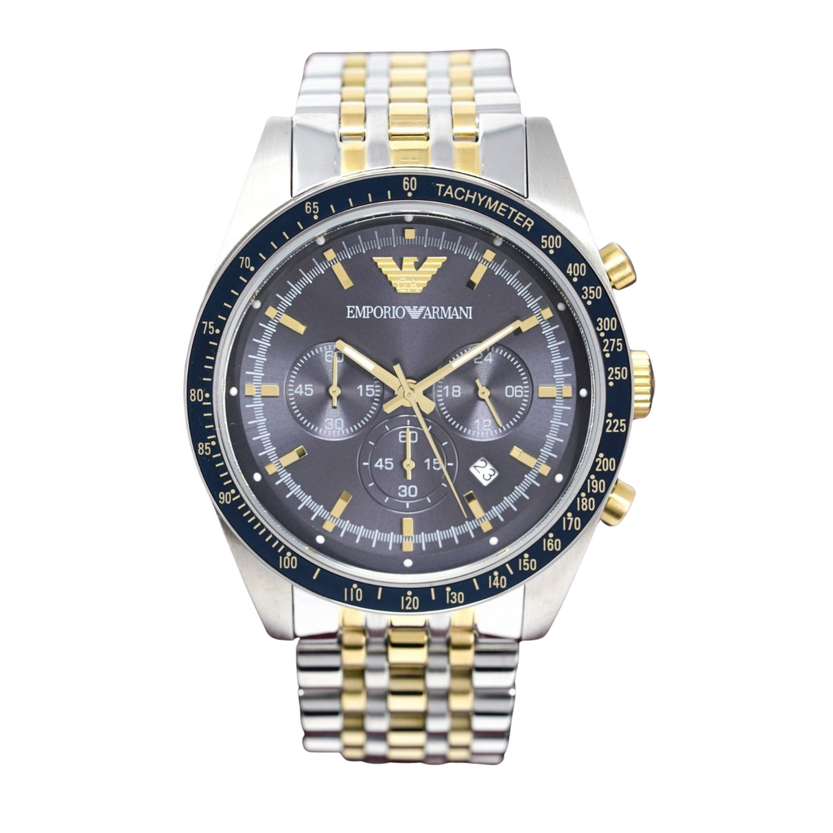 Emporio Armani Men's Tazio Chronograph Watch Two Tone AR6088