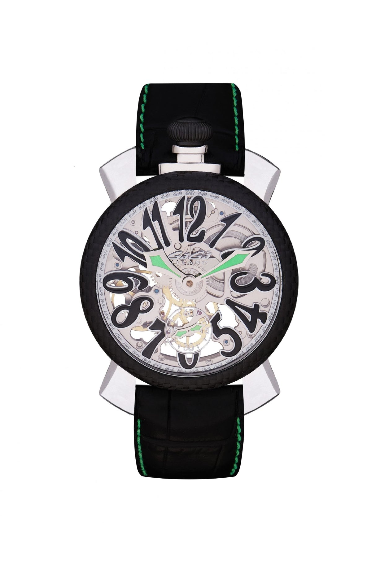 GaGà Milano Watch Skeleton 48MM Black Steel