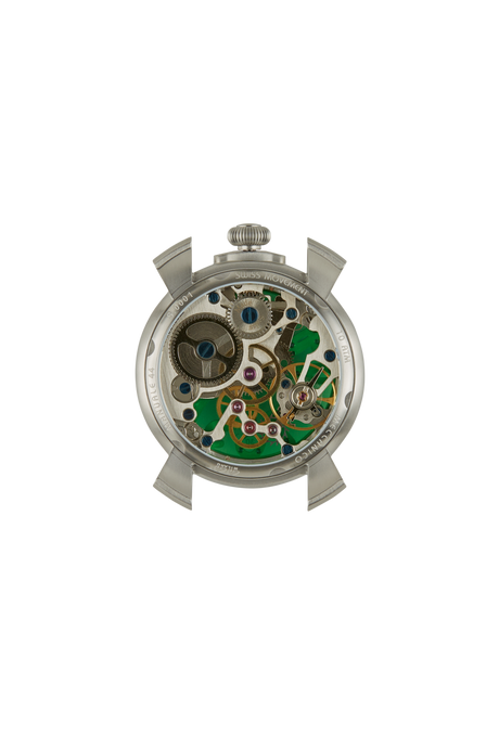 GaGà Milano Watch Manuale Forty-Four 44mm Skeleton Steel Green