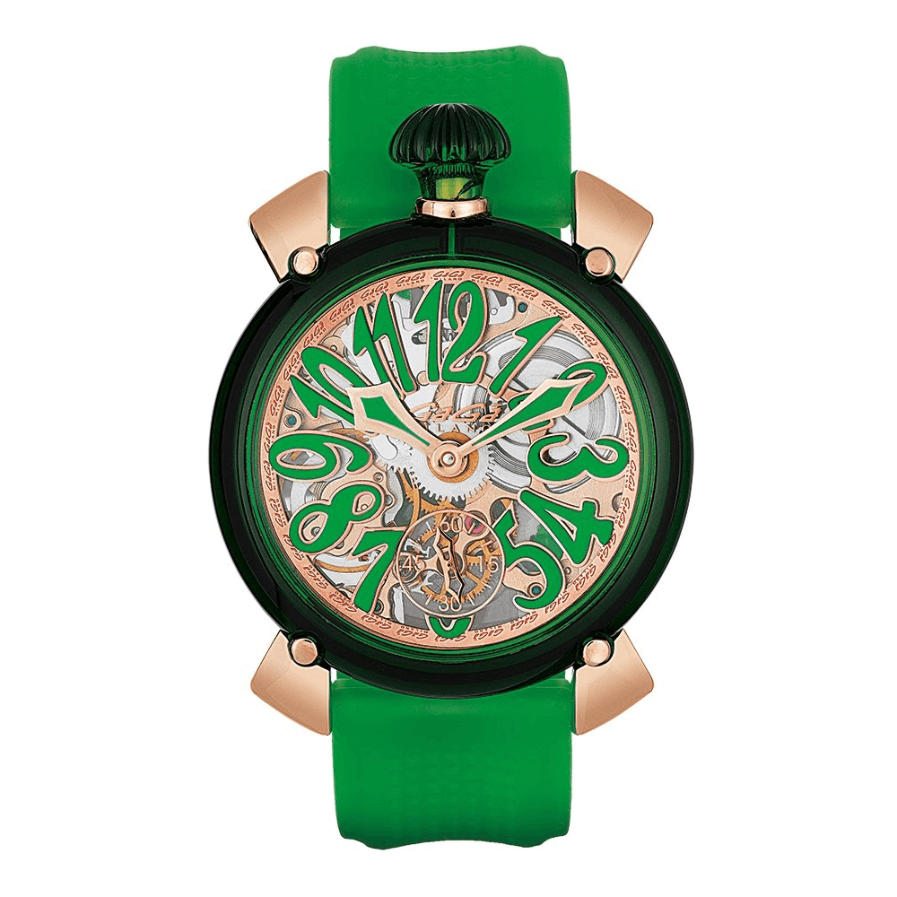 Gagà Milano Watch Manuale 48mm Crystal Green 6091.01