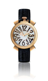 GaGà Milano Ladies Watch Manuale 35mm Black IP Rose Gold