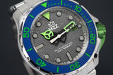 M2Z Men's Watch Diver 200 Bracelet Green Blue 200-003X