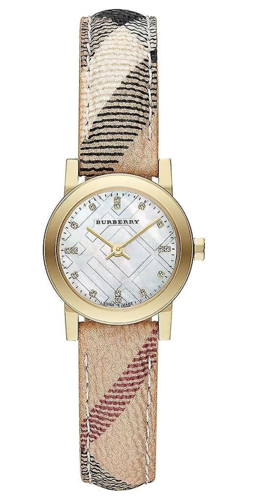 Burberry Ladies Watch The Classic City Diamond Yellow Gold BU9226