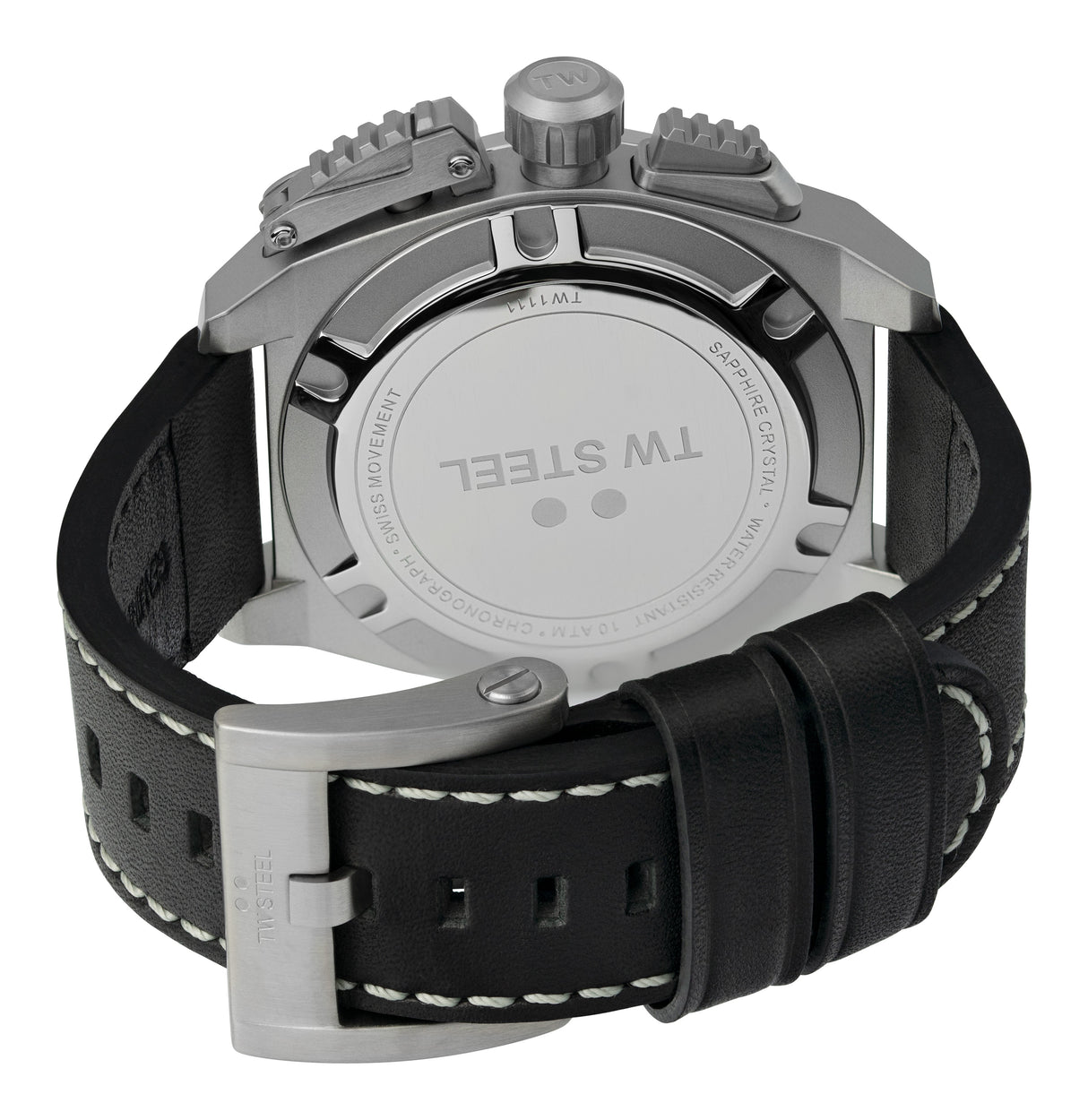 TW Steel Watch Swiss Canteen Chronograph Black TW1111