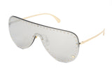 Versace Unisex Sunglasses Rimless Pilot Gold VE2230B12526G