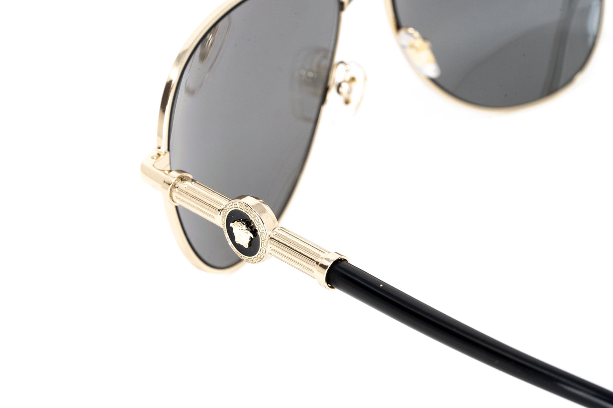 Versace Unisex Sunglasses Pilot Gold VE223612526G