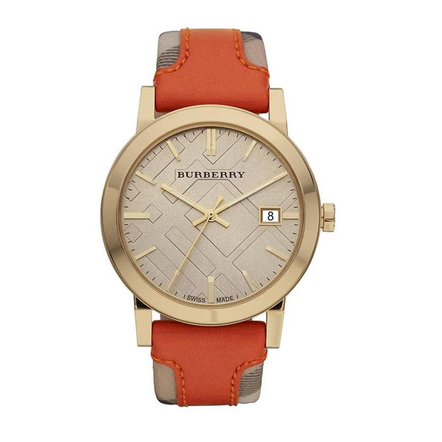 Burberry Ladies Watch The City Check Champagne BU9016 - Watches & Crystals