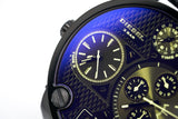 Diesel Men's Chronograph Watch Big Daddy Blue Black - Watches & Crystals