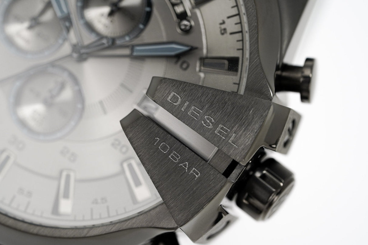 Diesel Men's Chronograph Watch Mega Chief Gunmetal Mesh - Watches & Crystals