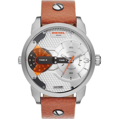 Diesel Men's Watch Mini Daddy Silver Brown - Watches & Crystals