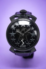 GaGà Milano Manuale 48MM Men's Watch Stars Black PVD - Watches & Crystals