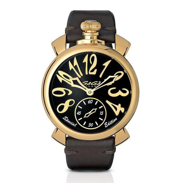 GaGà Milano Men's Manuale 48MM Watch Special Edition Yellow Gold PVD - Watches & Crystals