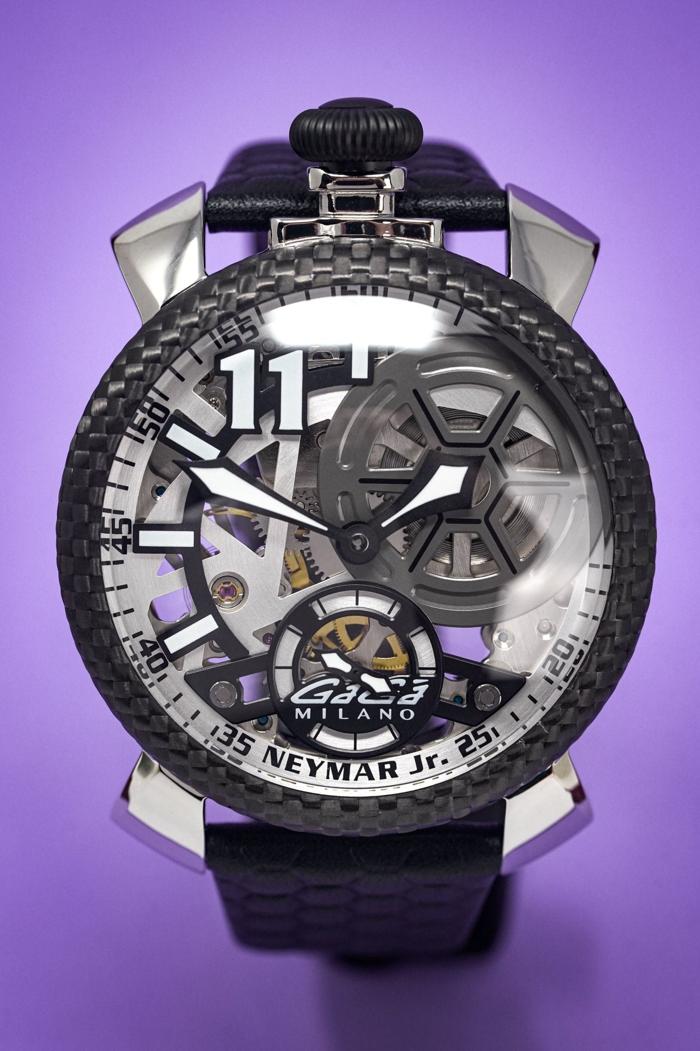 Gaga Milano Watch Neymar Jr. Skeleton Steel Carbon Limited Edition –  Designer Watch Store