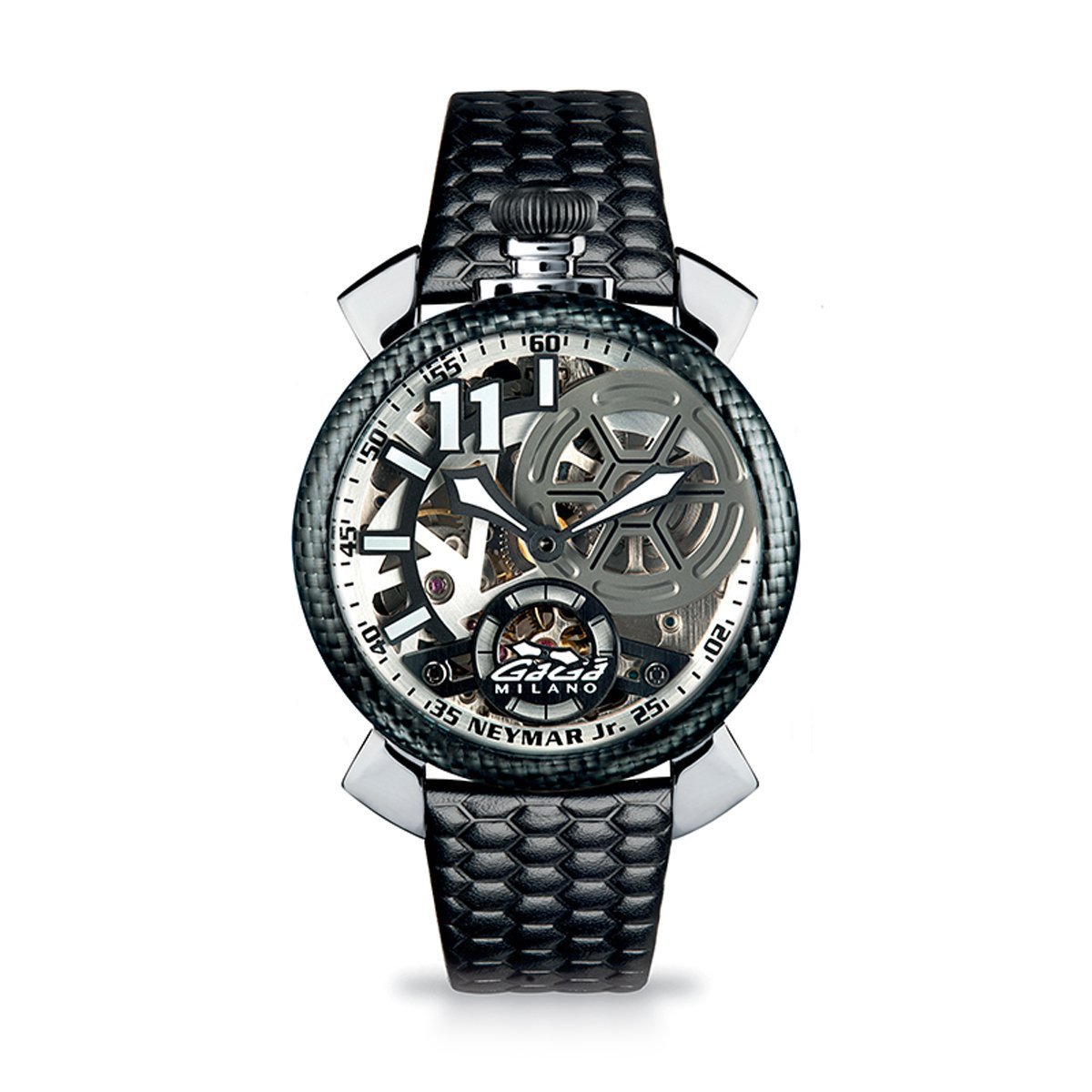 Gaga Milano Watch Neymar Jr. Skeleton Steel Carbon Limited Edition –  Designer Watch Store