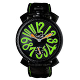 Gagà Milano Watch Manuale 48mm Carbon Fibre Green 5016.03 - Watches & Crystals