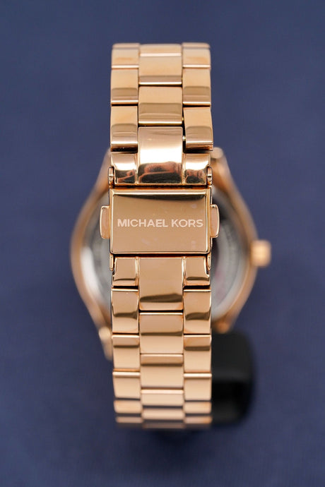 Michael Kors Ladies Watch Mini Slim Runway Rose Gold MK3205 - Watches & Crystals