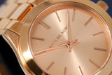 Michael Kors Ladies Watch Mini Slim Runway Rose Gold MK3205 - Watches & Crystals