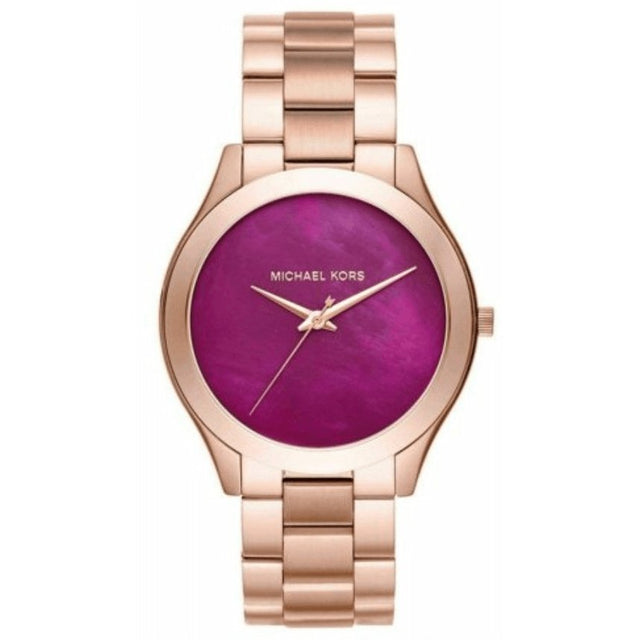 Michael Kors Ladies Watch Slim Runway Rose Gold Plum MK3550 - Watches & Crystals