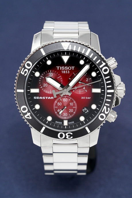 Tissot Chronograph Watch SEASTAR 1000 Red T1204171142100 - Watches & Crystals