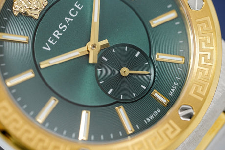 Versace Greca Logo Small Seconds Two-Tone Green VEVI00420 - Watches & Crystals