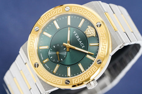 Versace Greca Logo Small Seconds Two-Tone Green VEVI00420 - Watches & Crystals