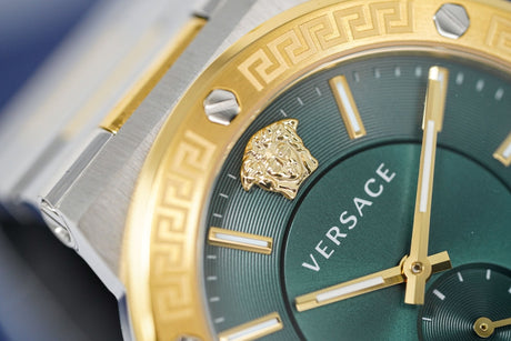 Versace Greca Logo Small Seconds Two-Tone Green VEVI00420 - Watches & Crystals