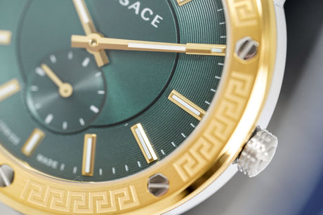 Versace Greca Logo Small Seconds Two-Tone Green VEVI00420 - Watches & Crystals