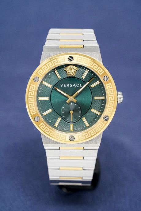 Versace Greca Logo Small Seconds Two-Tone Green VEVI00420 - Watches & Crystals