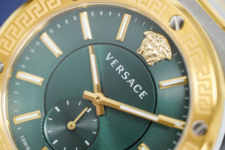 Versace Greca Logo Small Seconds Two-Tone Green VEVI00420 - Watches & Crystals