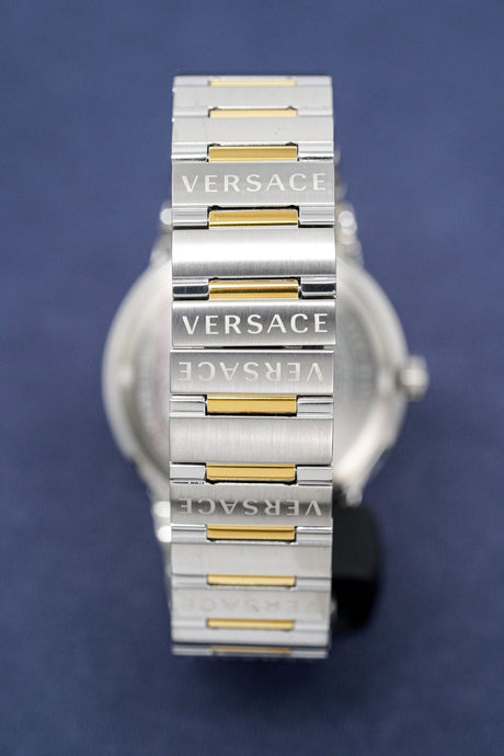 Versace Ladies Watch Greca Logo Two-Tone Green VEVH00720 - Watches & Crystals