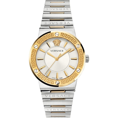 Versace Ladies Watch Greca Logo Two-Tone Silver VEVH00620 - Watches & Crystals