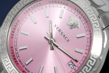 Versace Ladies Watch Hellenyium Pink V12010015 - Watches & Crystals