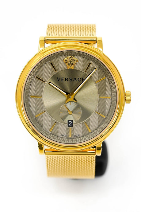 Versace Men's V-Circle Yellow Gold VBQ070017 - Watches & Crystals