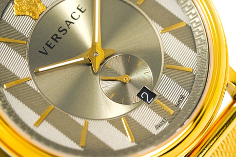 Versace Men's V-Circle Yellow Gold VBQ070017 - Watches & Crystals