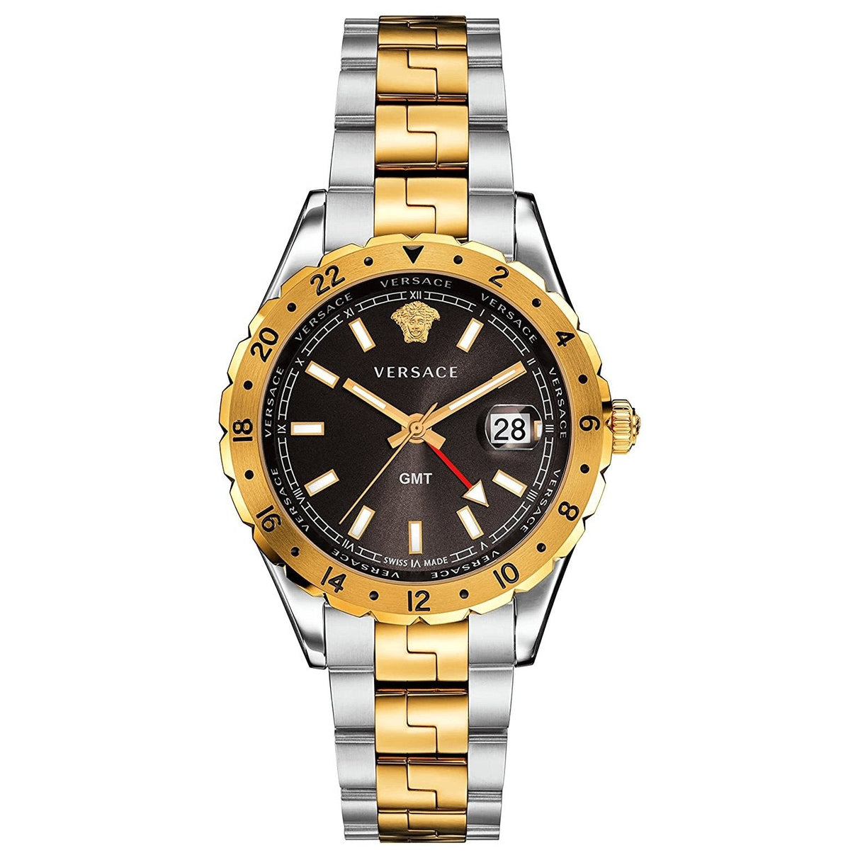 Versace Men's Watch Hellenyium GMT Two-Tone Brown V11040015 - Watches & Crystals