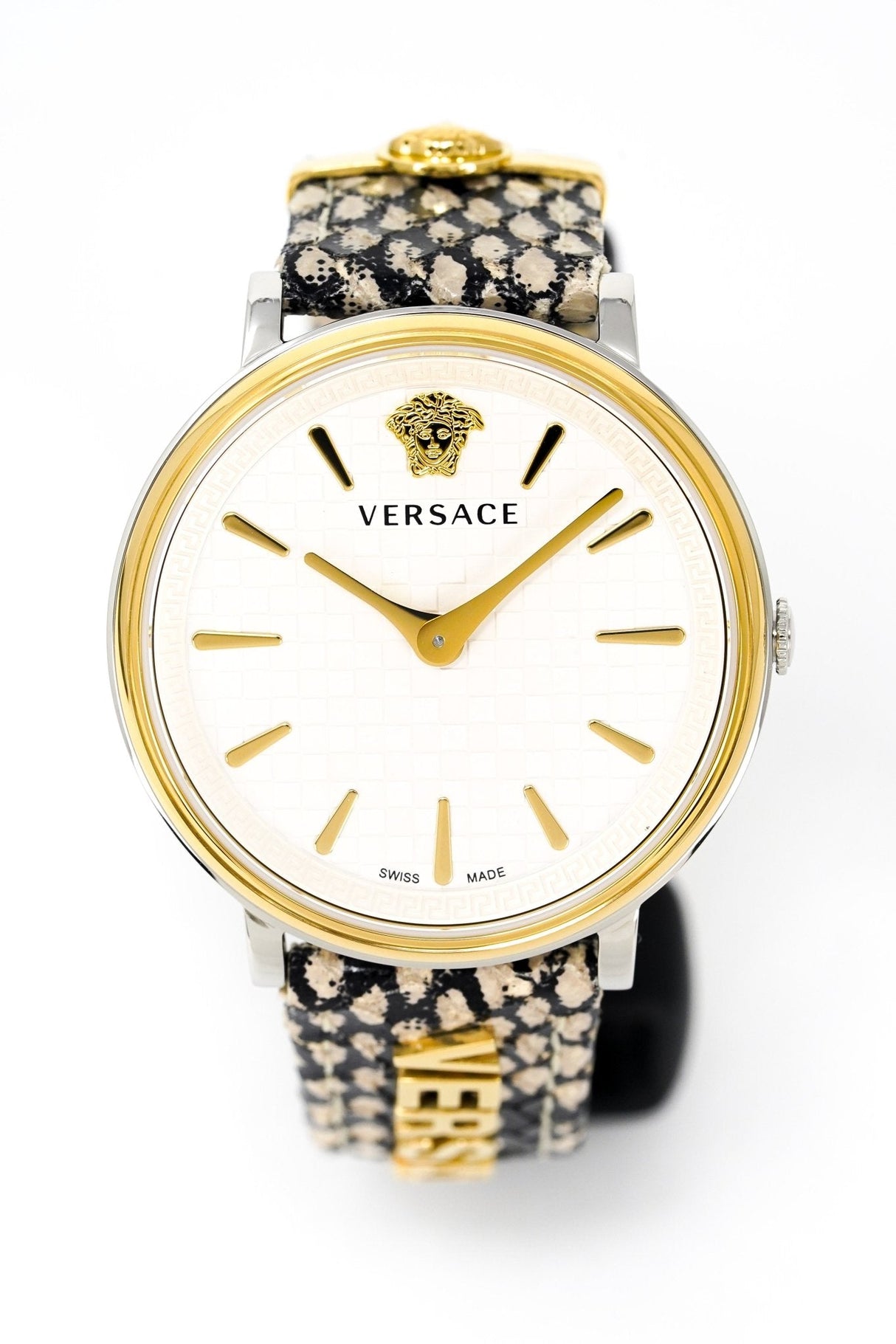 Versace Watch V-Circle 38mm White VE8104422 - Watches & Crystals